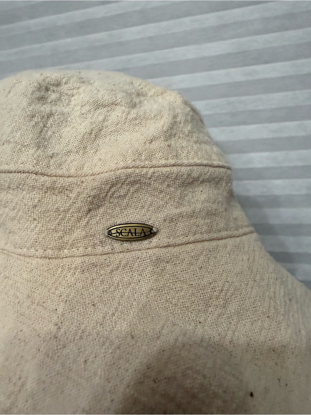 Scala Cream Rope-Trim Bucket Hat - Picture 2 of 4